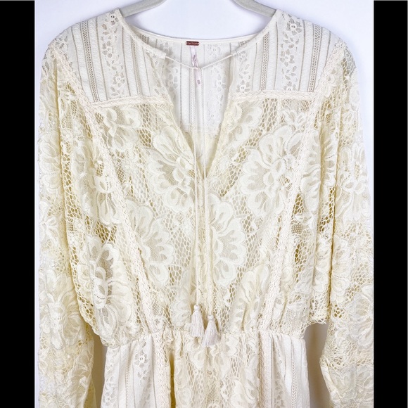 Free People Lace Tie Neck Dress - Picture 2 of 6